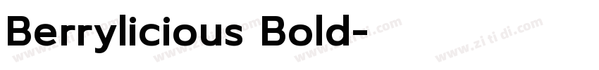 Berrylicious Bold字体转换